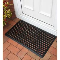 Coco Tough Black Rubber Hollow Doormat 005 45cm x 75cm