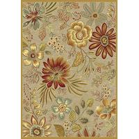 contemporay viscose gold floral rug genova 135x195