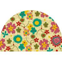 coco semi circle flower pattern doormat 870