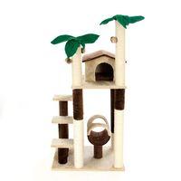Coco Palm Cat Tree - Brown / Beige