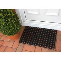 coco tough black rubber links hollow doormat 0003