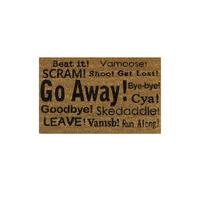 Coco Coir Beige & Black Go Away Doormat 132