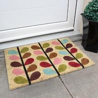 Coco Coir Multi Floral Pattern Doormat 08