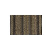 Contemporary Black and Beige Striped Rubber Backed Area Rug - Panama 042 16 80 cm x 140 cm (2ft 7\