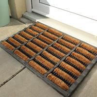 coco durable natural coir rubber dirt scraper doormat 526