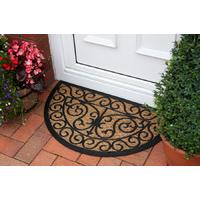 Coco Traditional Coir And Rubber Semi Circle Doormat 18HM