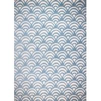 Contemporary Duck Egg Blue Coastal Wool Rug - Meraki 160x230