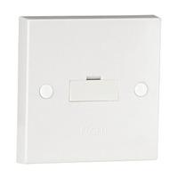 Contractor range 13A 1 Gang Unswitched Fused Spur Unit & Flex Outlet White - E22021