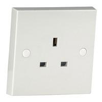 Contractor range 13A 1 Gang Unswitched Socket White - E22025