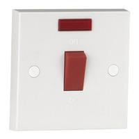 Contractor range 45A 1 Gang Switch Plate & Neon White - E22027