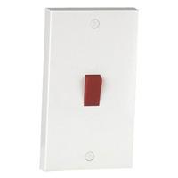 contractor range 45a 2 gang switch plate white e22028