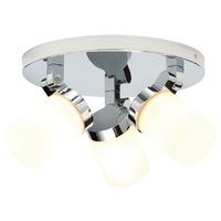 cosmo 3 x 25w g9 bathroom spotlight plate ip44 85001