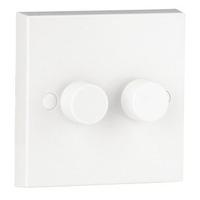 Contractor range 2 Gang 2 Way 250W Dimmer White - E22042