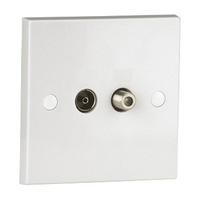 Contractor range 2 Gang Coax Socket White - E22008