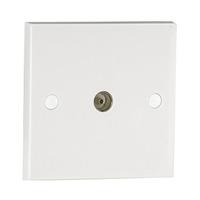 contractor range 1 gang coax socket white e22007