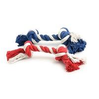 Cotton Rope Tug Assorted Colours 28cm (Pack of 6)