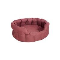 country dog heavy duty oval waterproof softee beds burgundy small