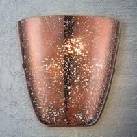 Copper-coloured glass lampshade  Quasar wall lamp