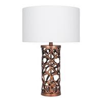 Copper & Bronze Cut Out Table Lamp