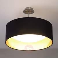 coleen fabric ceiling light in black and gold led