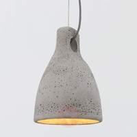 concrete pendant light lenna in grey