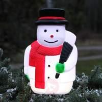 Colourful LED figure Snowman on Stick