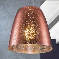 Copper hanging lamp Quasar made of glass