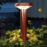 Copper-coloured LED solar ground spike light Isis