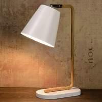 Cona - table lamp with wood frame