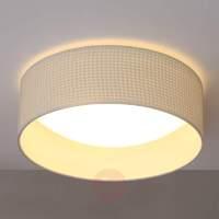 Coarse woven LED ceiling lamp Cillian in beige