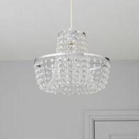 colours coltelli clear crystal effect beaded light shade d118cm