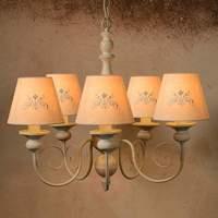 country house robin chandelier with linen shades