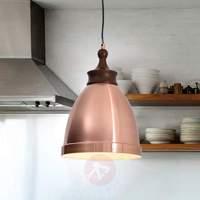 Copper-coloured metal hanging light Hevin