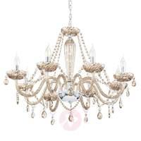 Cognac-coloured glass Basilano chandelier