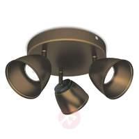 County LED circular ceiling spotlight in bronze