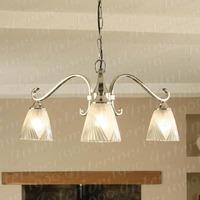 Columbia 3 Light Downlighter in Nickel with Deco Glass