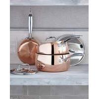 copper tri ply 3 piece saucepan set