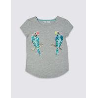 Cotton Blend Sequin Top (3-14 Years)