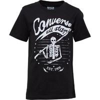 Converse Junior Boys Skeleton Flag T-Shirt Black