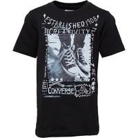 Converse Junior Boys Doodle Photo Chucks T-Shirt Black