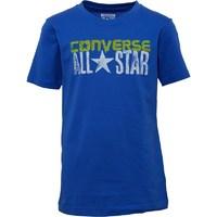 converse junior boys gritty woodmark t shirt oxygen blue