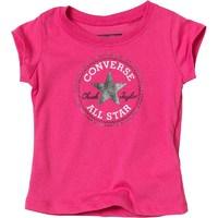 converse baby girls chuck patch t shirt pink paper