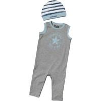 Converse Baby Boys Muscle Onesie With Hat Vintage Grey Heather