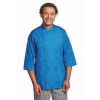 colour by chef works unisex chefs jacket blue xs