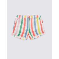 cotton striped shorts with stretch 3 months 5 years