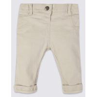 Cotton Twill Trousers with Stretch