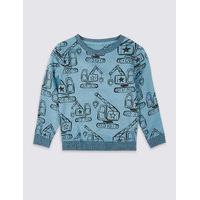 Cotton Rich All Over Print Sweatshirt (3 Months - 5 Years)