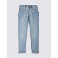 Cotton Adjustable Waist Jeans with Stretch (3-14 Years)
