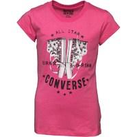 Converse Junior Girls Born To Roam T-Shirt Mod Pink