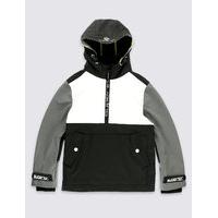 Colour Block Hooded Jacket (3-14 Years)